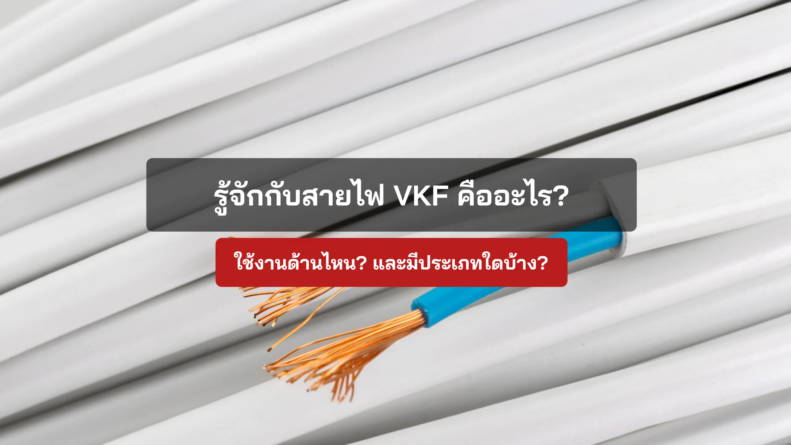 รู้จักสายไฟ VKF คืออะไร? ใช้งานด้านไหน? และมีประเภทใดบ้าง?