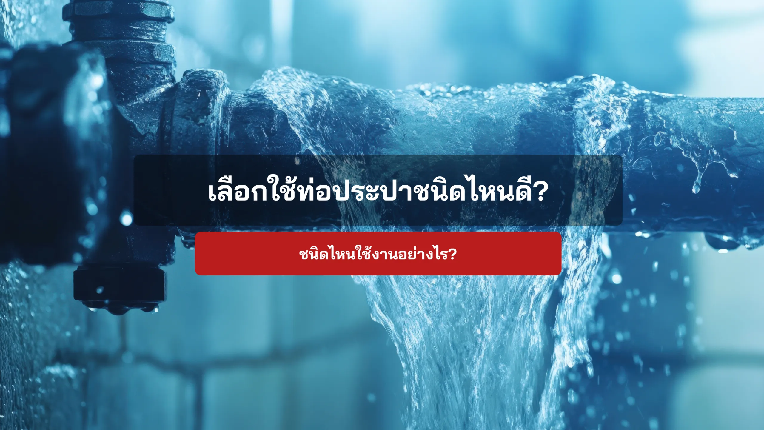 เลือกใช้ท่อประปาชนิดไหนดี?