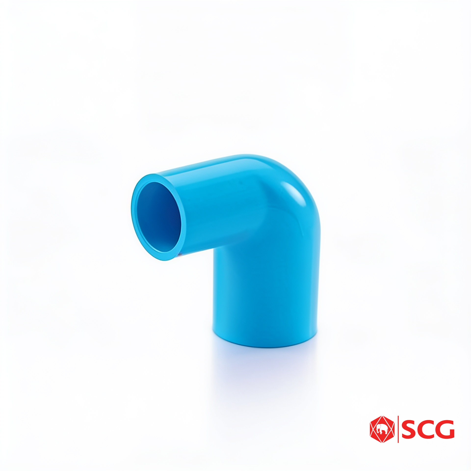 ข้องอ 90 องศา ลด-หนา PVC ฟ้า SCG