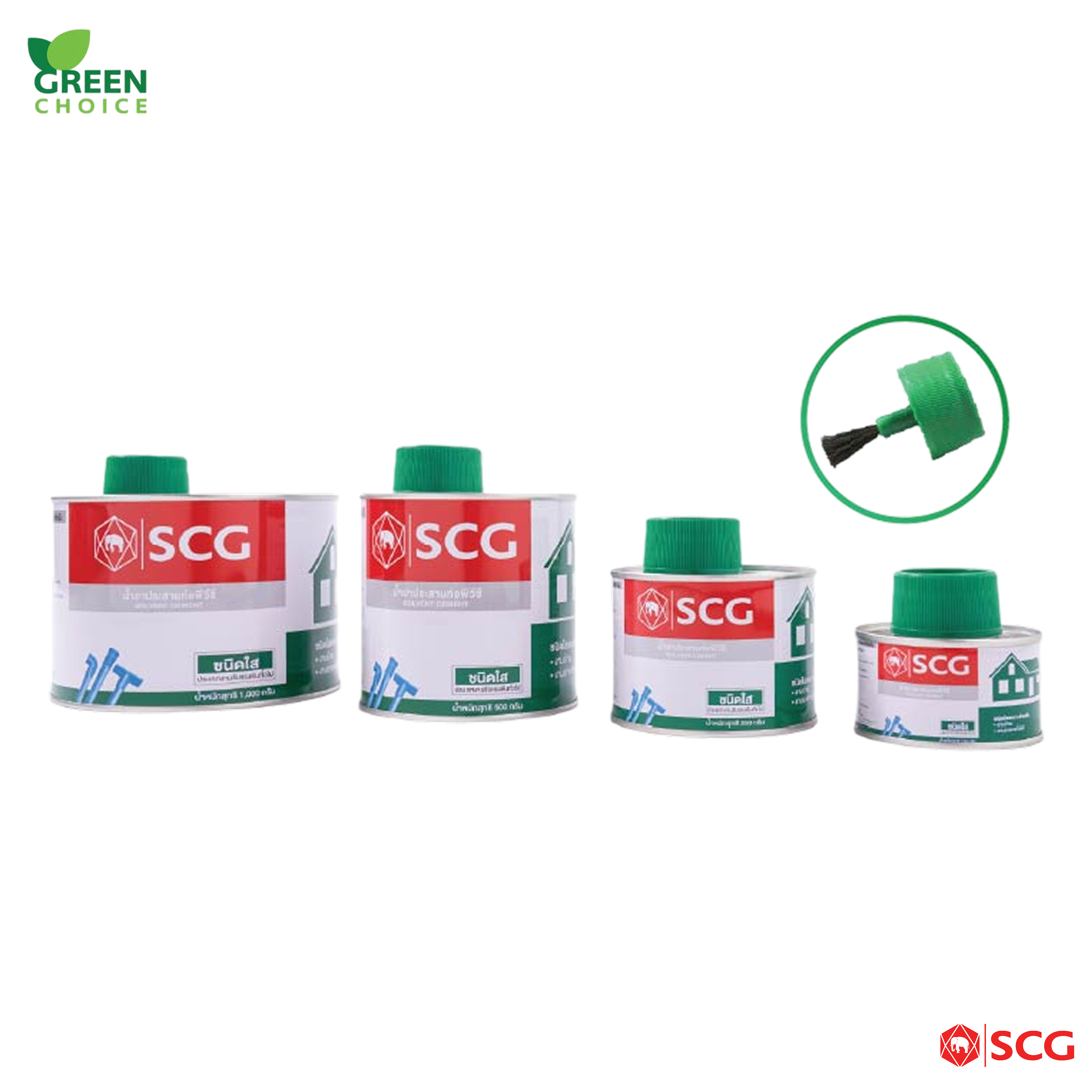 น้ำยาประสานท่อ PVC ชนิดใส พร้อมแปรง SCG