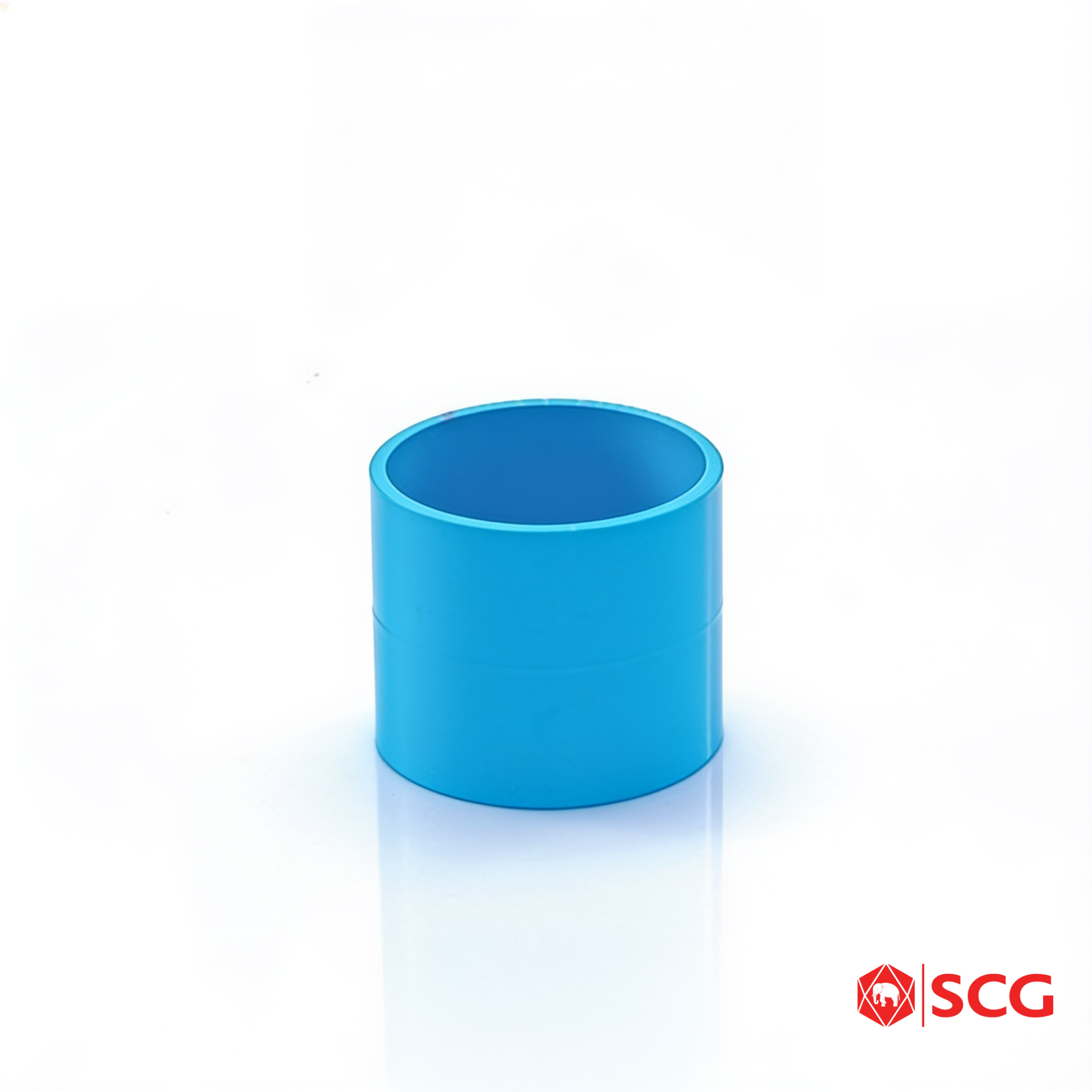 ข้อต่อตรง-บาง PVC ฟ้า SCG