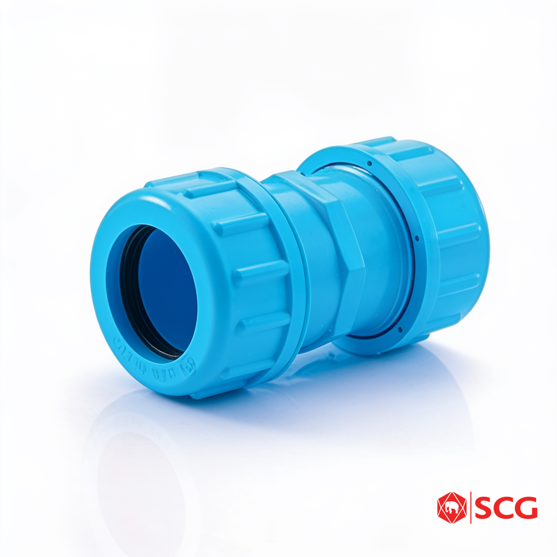 ข้อต่อยูเนี่ยน PVC ฟ้า ซีลยาง-หนา SCG
