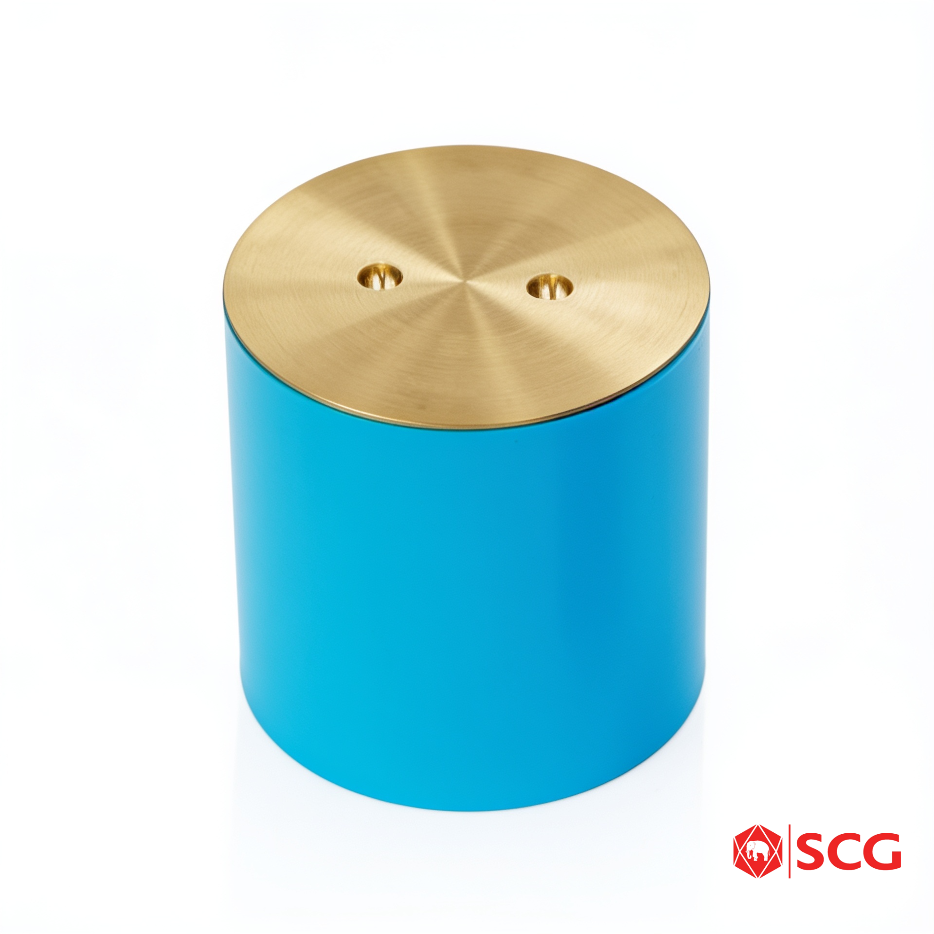 ท่อสั้นฝาปิดเกลียวทองเหลือง PVC ฟ้า SCG