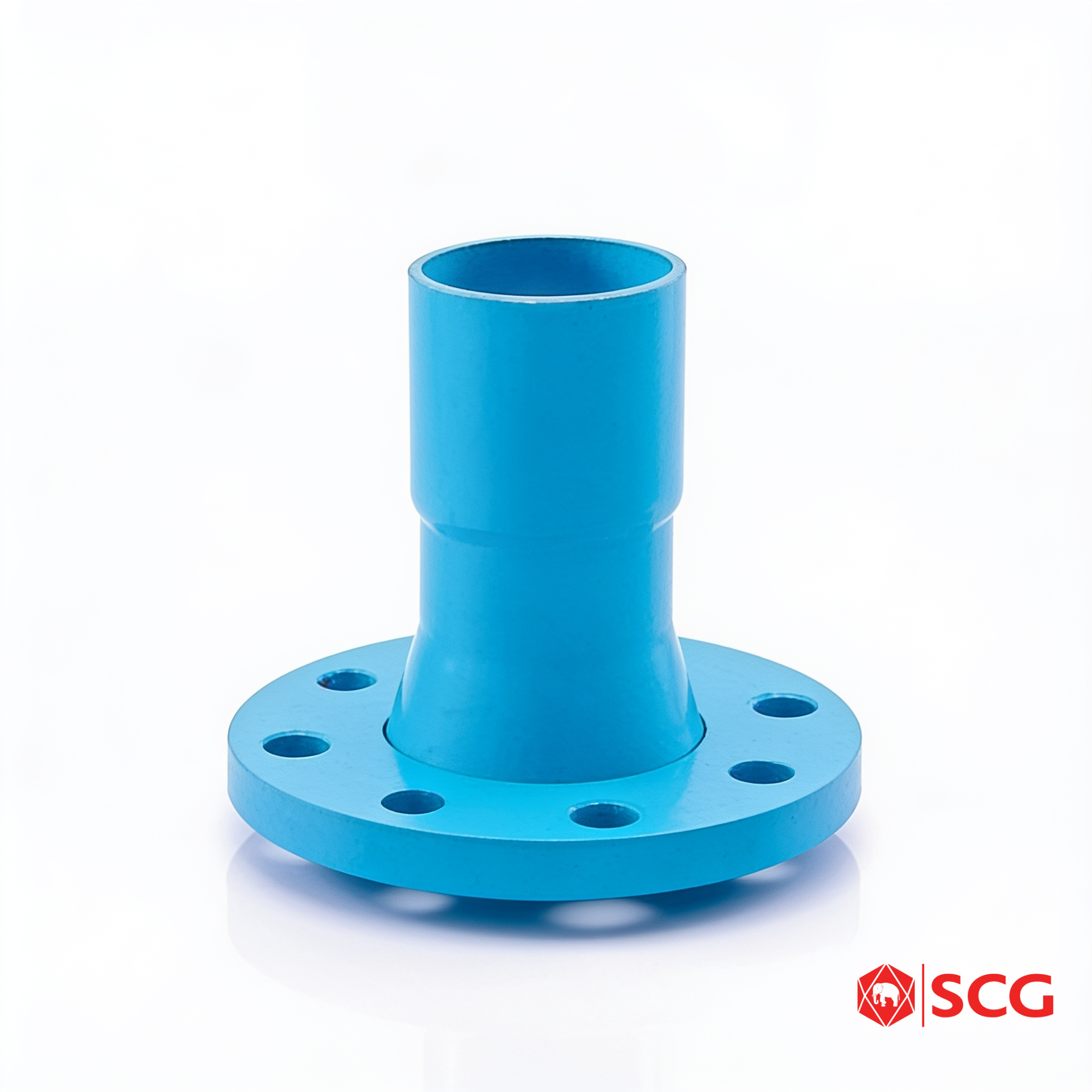 ท่อสั้นหน้าจานเรียบ PVC ฟ้า SCG 6 นิ้ว (150 มม.)