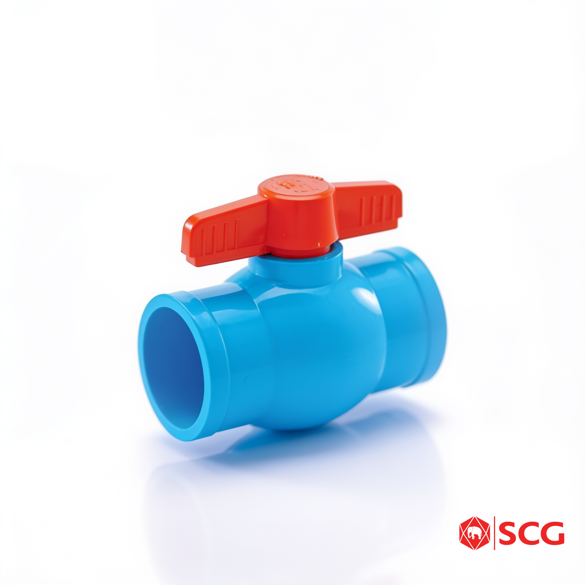 บอลวาล์ว หนา PVC ฟ้า SCG