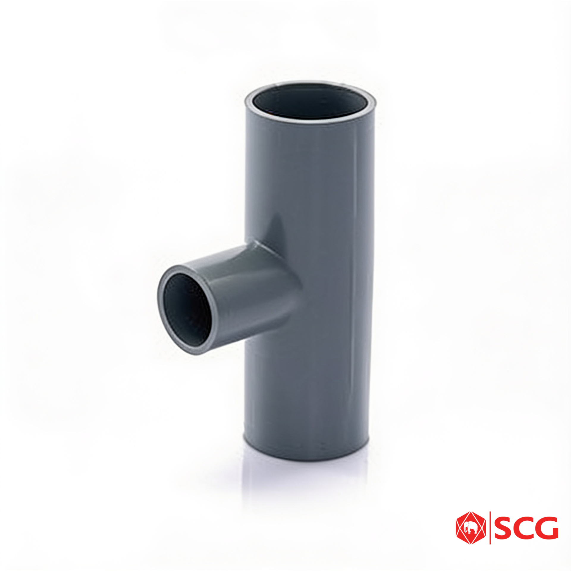 สามทางลด PVC สีเทา ท่อเกษตร 1/2 นิ้ว (40 มม.) SCG