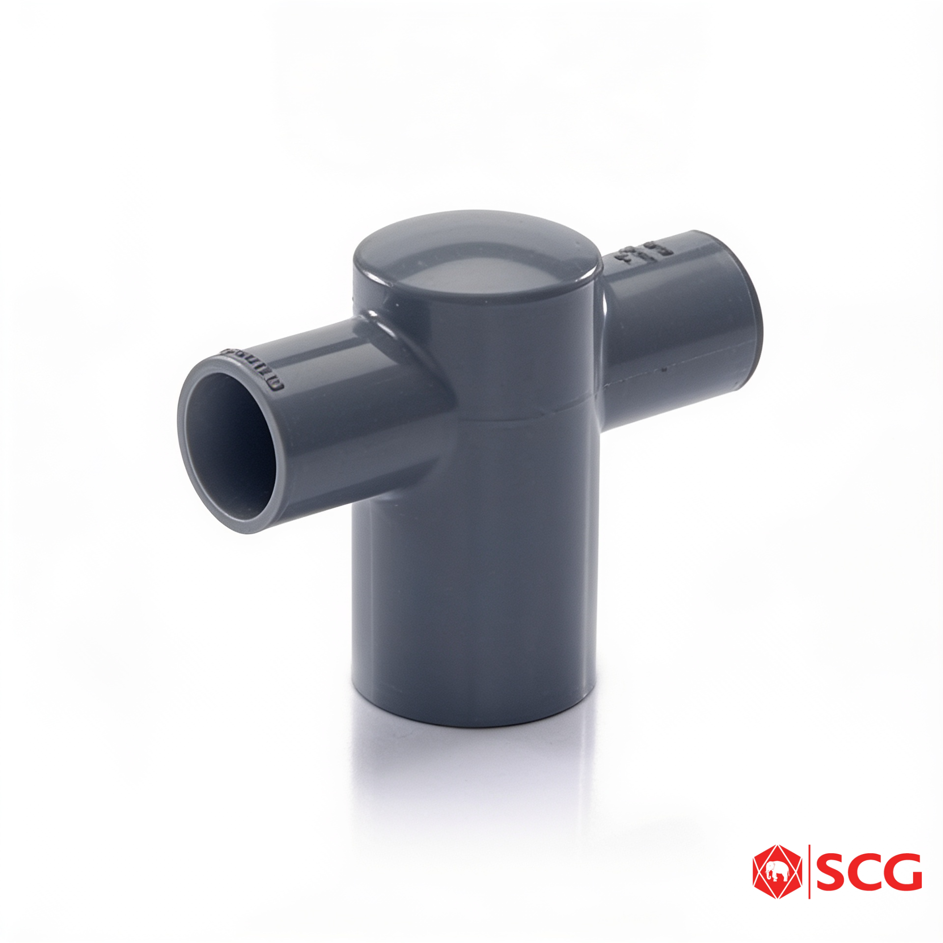 สี่ทางฝาครอบลด PVC สีเทา ท่อเกษตร 1 นิ้ว (25 มม.) SCG