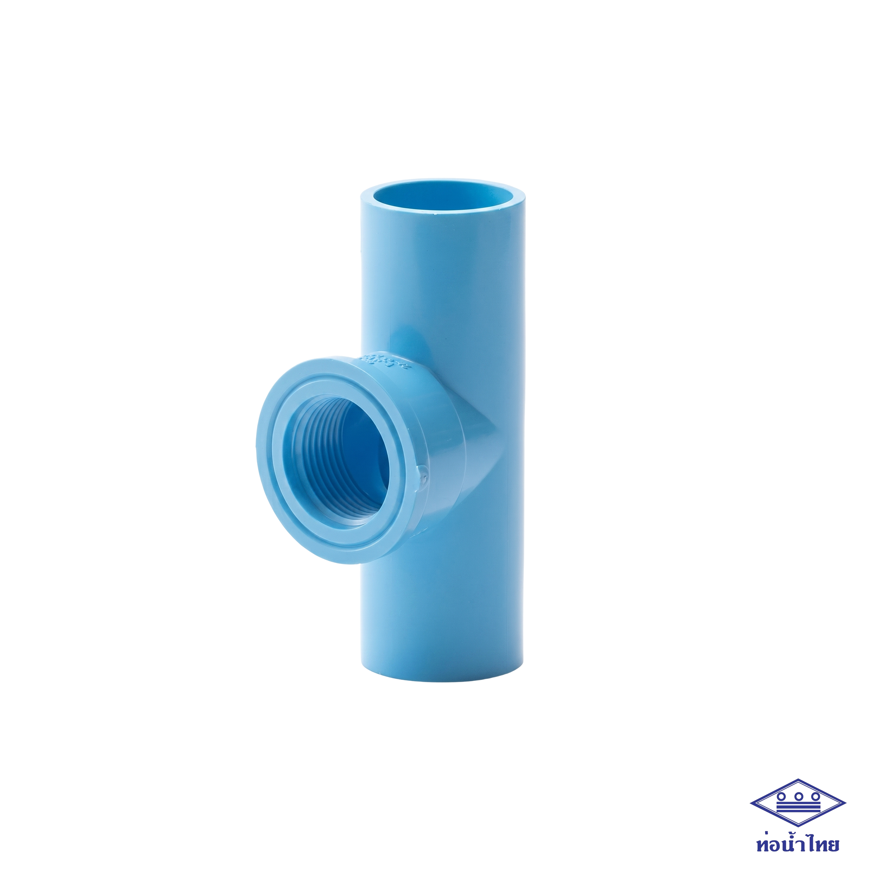 สามทางเกลียวใน หนา PVC ฟ้า ท่อน้ำไทย