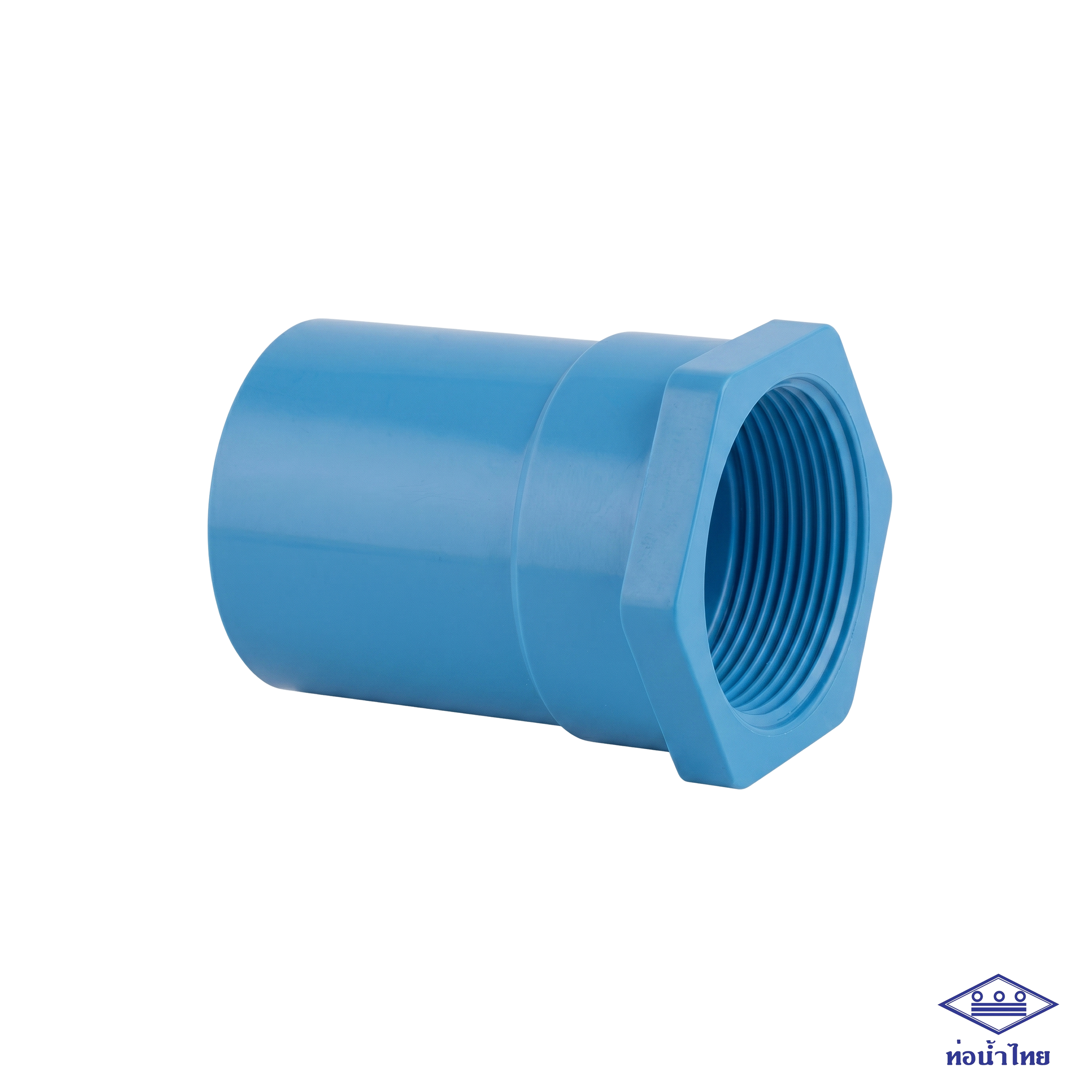 ข้อต่อตรงเกลียวใน หนา PVC ฟ้า ท่อน้ำไทย