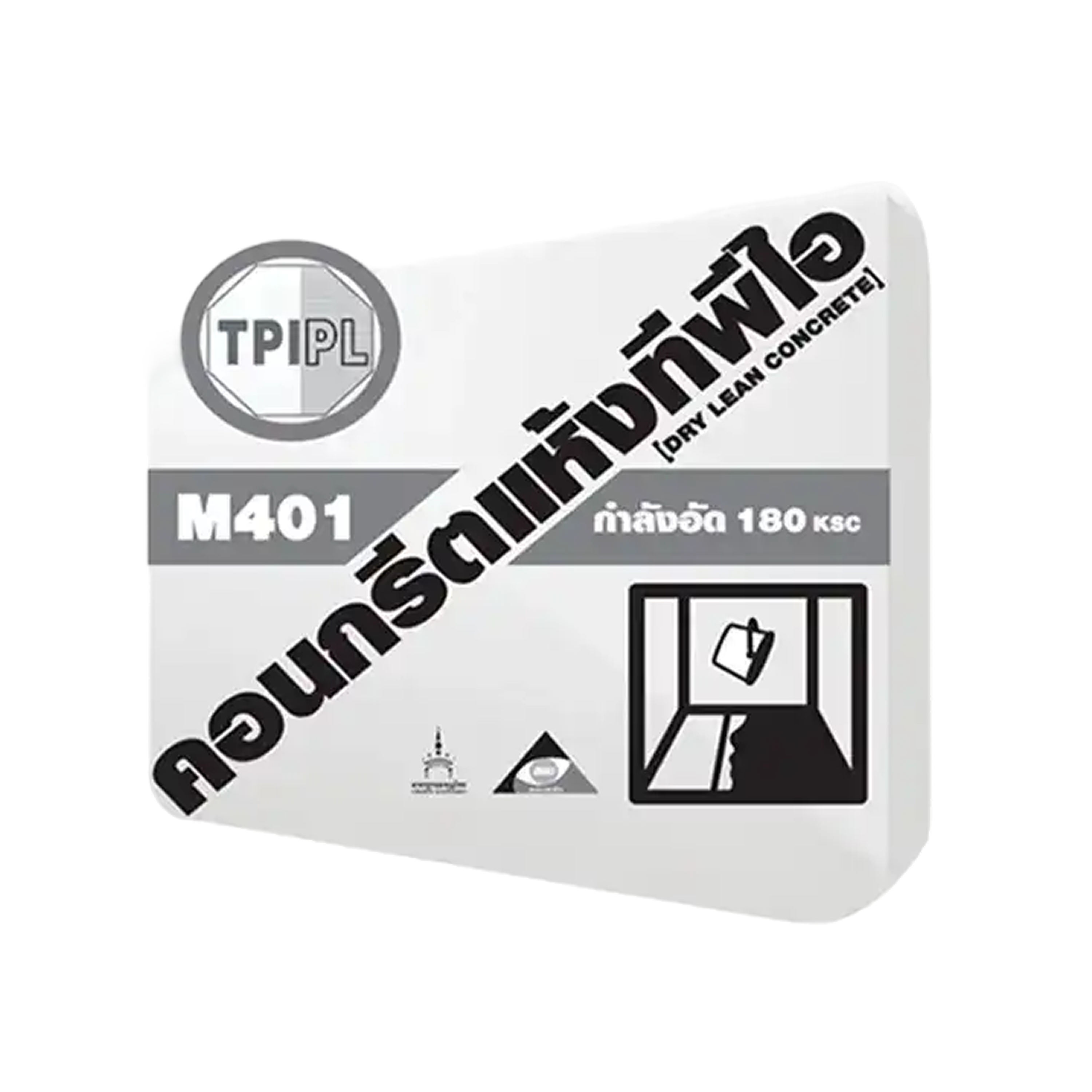 ปูน TPI มอร์ตาร์ M401 คอนกรีตแห้ง กำลังอัด 180 KSC Cylinder