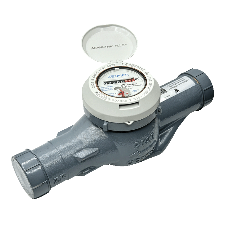 มาตรวัดน้ำ SANWA ระบบเฟืองจักรสองชั้น muti-jet รุ่น MTKD R100 1 1/2 นิ้ว